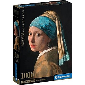 Quebra-cabeça Garota com Brinco de Pérola Museum Collection Clementoni - 39967 (1000 peças)