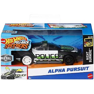 Carro Alpha Pursuit Hot Wheels Pull-Back Speeders Mattel - HPR85-LA1