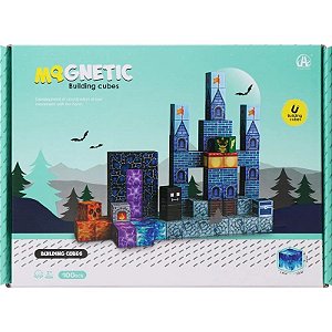Conjunto de Cubos Magnéticos de Construção Magnetic Building Cubes Chuang Huang - CH1396 (100 peças)