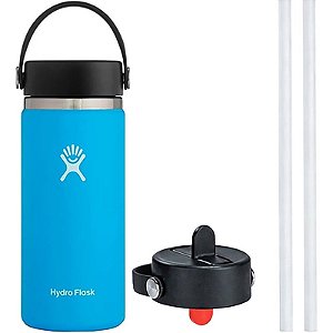 Garrafa Térmica Hydro Flask W16BTS415 473mL + Tampa WFS001 - Pacific