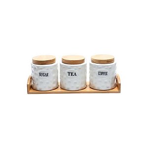 Conjunto de Potes de Cerâmica com 3 Peças 12X10 CM