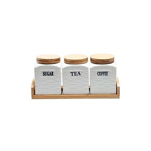 Potes de Cerâmica com 3 Peças 12X9 CM