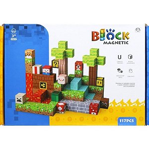 Jogo de Construção com Cubos Magnéticos Chuang Huang - CH1379 (117 peças)