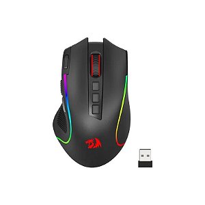 Mouse Gamer Redragon Predator Pro M612RGB-Pro 8000 Dpi Sem Fio - Preto