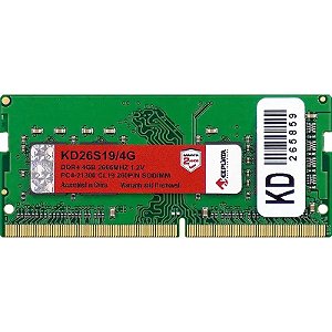 Memória para Notebook 4GB Keepdata DDR4 2666MHz KD26S19/4G