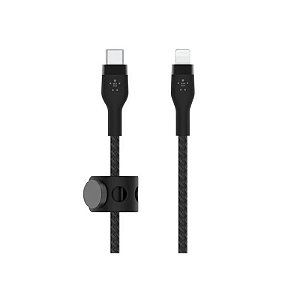 Cabo Belkin Boostcharge Pro Flex 2M USB-C/Lightning Trançado Silicone Preto - CAA011BT2MBK