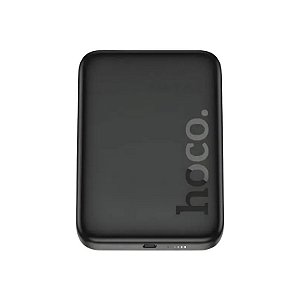 Carregador Portátil sem Fio Hoco Palm Power Bank J117A 10.000mAh - Preto