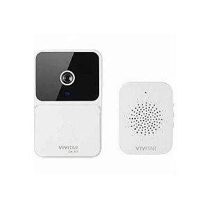 Campainha Sem Fio Vivitar DB201 com Câmera Wi-Fi - Branco