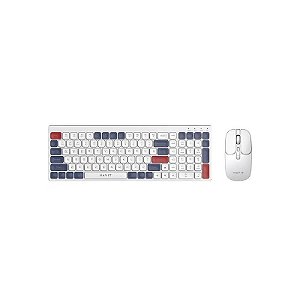 Teclado + Mouse Havit KB830WB Sem Fio - Branco (Espanhol/Português)
