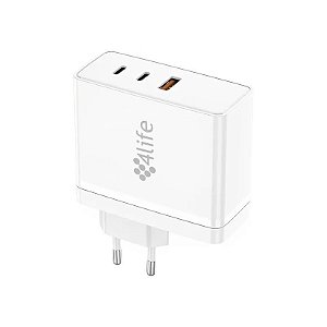 Carregador de Parede 4LIFE FL75140CCAGW Ganmaster 40 W USB-C + USB-A - Branco