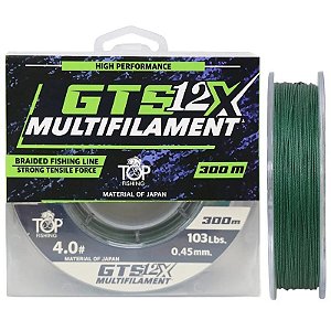 Linha Multifilamento Tanza Top Fishing 12X GTS 0.45mm 103lbs 300M