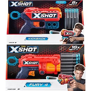 Combo Lançador de Dardos X-Shot Fury + Kickback - ZUCOM50871