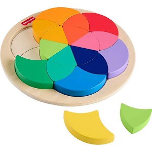 Quebra-cabeça de Roda de Cores de Madeira Fisher-Price - JFG12