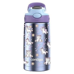 Garrafa Térmica Contigo Aubrey Kids 384ml - Roxo Unicórnio