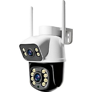 Câmera de Segurança Satélite A-CAM8008D 6MP Wi-Fi - Branco/Preto