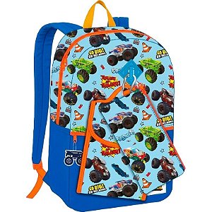 Mochila Escolar Hot Wheels 3 em 1 - HWS022-SE001B