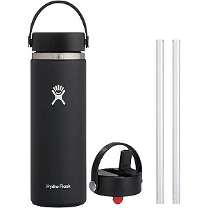 Garrafa Térmica Hydro Flask W20BTS001 591mL + Tampa WFS001 - Preto