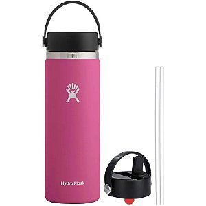 Garrafa Térmica Hydro Flask W20BTS622 591mL + Tampa WFS001 - Rosa