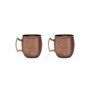 Jogo de Xícaras de Cobre Wayu 2 Unidades 600ML