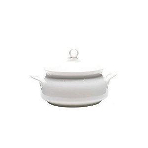 Sopeira de Cerâmica Branca com Tampa 3.5L