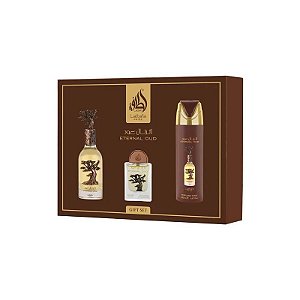 Kit Presente Lattafa Pride Eternal Oud - 3 em 1 - Eau de Parfum - Unissex - 100ML