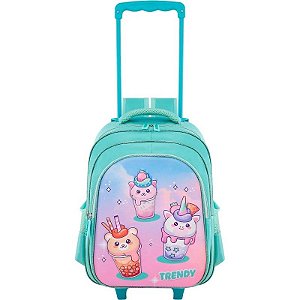 Mochila com Rodas Trendy 30113 - Azul água