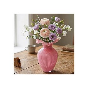 Vaso de Vidro Soprado - Rosa