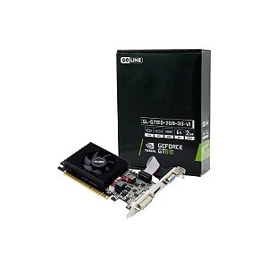 Placa de Vídeo Goline Nvidia Geforce GT-610 2GB DDR3 - GL-GT610-2GB-D3-V1 (1 Ano de Garantia)