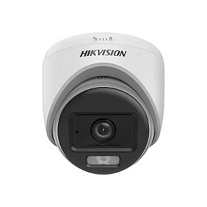 Câmera de Vigilância Hikvision Dome DS-2CE70KF0T-LPFS 3K Colorvu - Branco/Preto