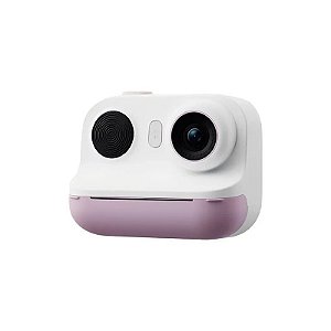 Câmera Digital Satélite A-DV919 - com Impressora Térmica - Tela 2.4" - Recarregável - Lilás e Branco