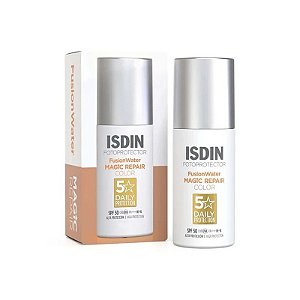 Protetor Solar Facial Isdin Fusionwater Magic Repair Color SPF 50 50 ML