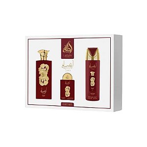 Kit Perfume Lattafa Pride Ansaam Gold Edp 100ML + Mini Perfume 20ML + Spray 200ML - Unissex