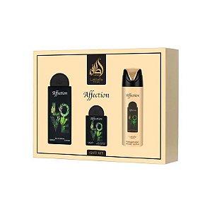 Kit Perfume Lattafa Pride Affection Edp 100ml + Mini Perfume 20ml + Spray 200ml - Unissex