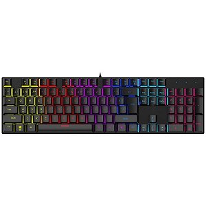 Teclado Gamer Satellite GK-31 King Fight RGB Mecânico com Fio Preto