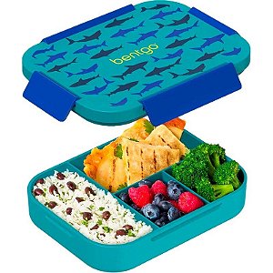 Lancheira para Escola Bentgo Kids Snap & Go Lunch Box - BGKDBOX-SHK Tubarão