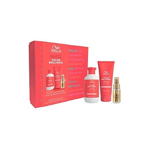 Kit Wella Professional Invigo Color Brilliance - Shampoo 300ML + Condicionador 200ML + Óleo Capilar 30ML
