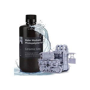 Resina para Impressora 3D Elegoo Lavável com Água 1.0 - Cinza 1KG