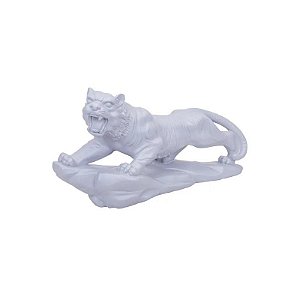 Estátua Decorativa de Leão 45 cm Cinza