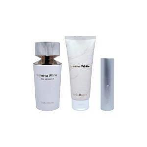 Kit Presente Stella Dustin Lumina White 3 em 1 - Perfume EDP 100ML + Loção Corporal 100ML + Refil Recarregável 5ML
