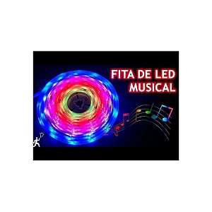 Fita de LED Musical RGB 40 Metros Controle DMX USB 5V