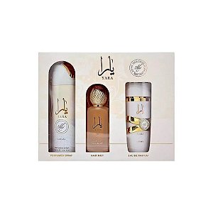 Kit Lattafa Yara Moi Feminino Perfume + Desodorante + Spray de Ambiente