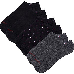 Meias Tommy Hilfiger THM211FN02 003 - Masculina (3 Pares)