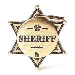 Placa de Identificação Bronx Estrela do Sheriff BHSHERIFF01 - Ouro