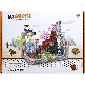 Jogo de Cubos Magnéticos de Construção Magnetic Chuang Huang - CH1358 (133 peças)
