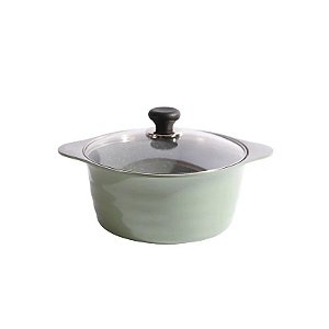Panela de Cerâmica Ecoramic com Tampa Verde 24 CM