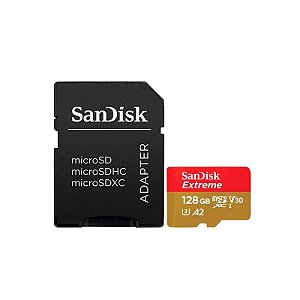 Cartão MicroSD 128GB Sandisk Extreme 190MB/s 4K SDSQXAA-128G-GN6AA