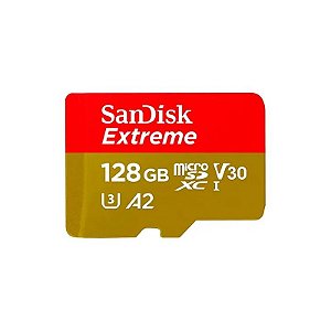 Cartão de Memória Micro SD Sandisk Extreme 128GB 190MBS - SDSQXAA-128G-GN6MA