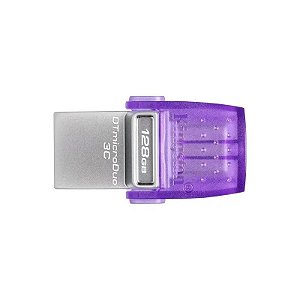 Pendrive Kingston Datatraveler Microduo 3C USB 3.2 e Type-C - Roxo DTDUO3CG3/128GB