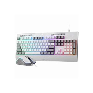 Teclado Redragon + Mouse S151-W Jogo Essencial com Fio Ing - Branco