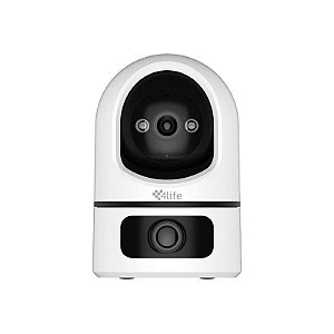 Câmera IP 4LIFE FLU25X Wi-Fi 360º Trakduo Dualband Branca
